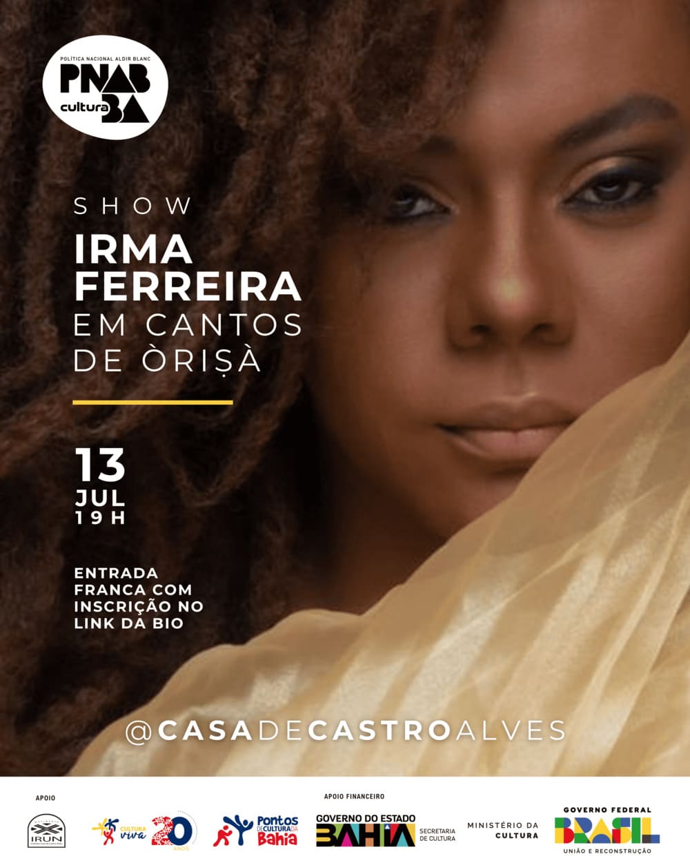 Cartaz oficial - 1ª Edição — Pocket Show 'Cantos de Òrìṣà'