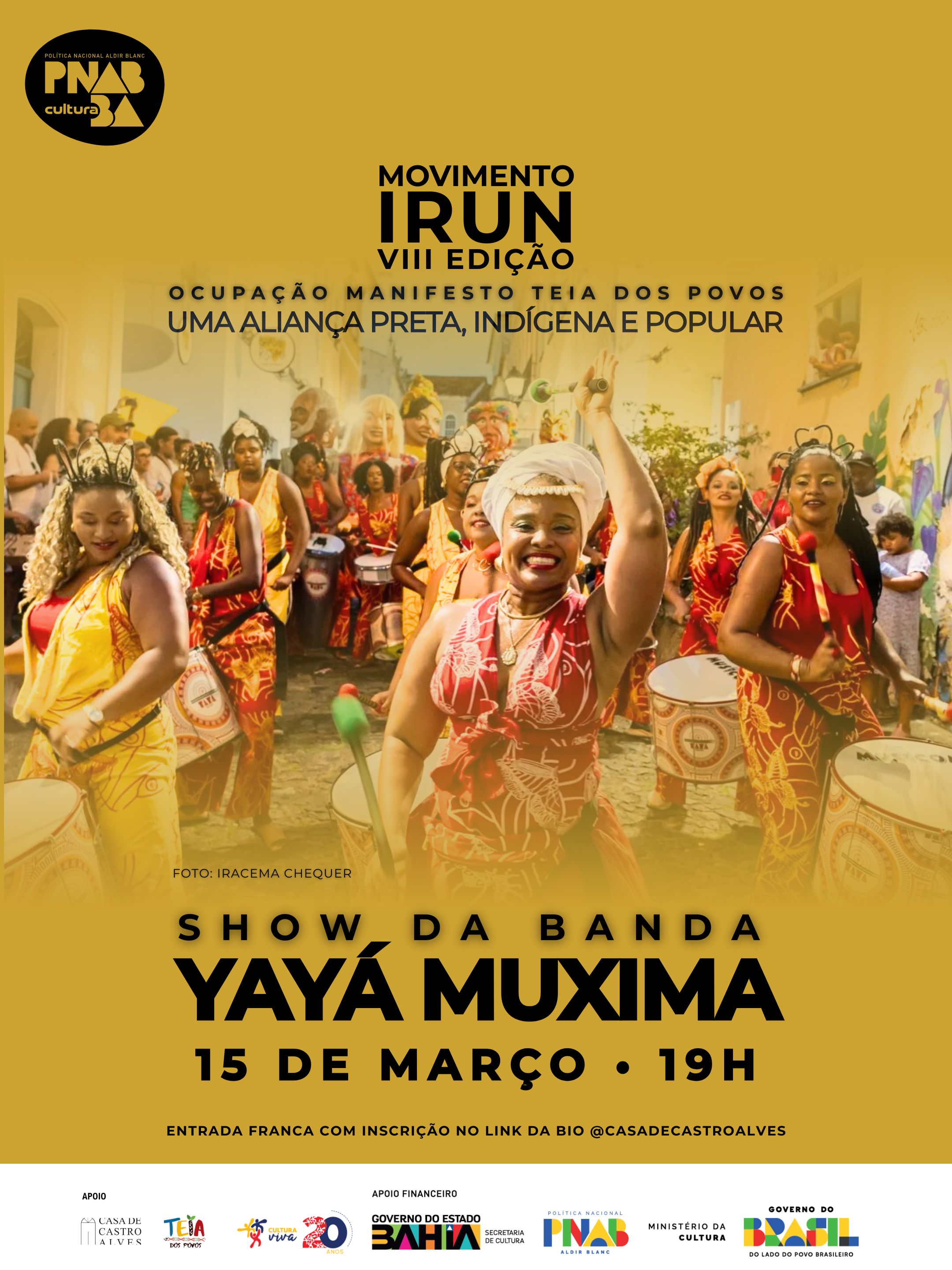 Cartaz oficial - 8ª Edição — Show 'Tambor de Mulher'
