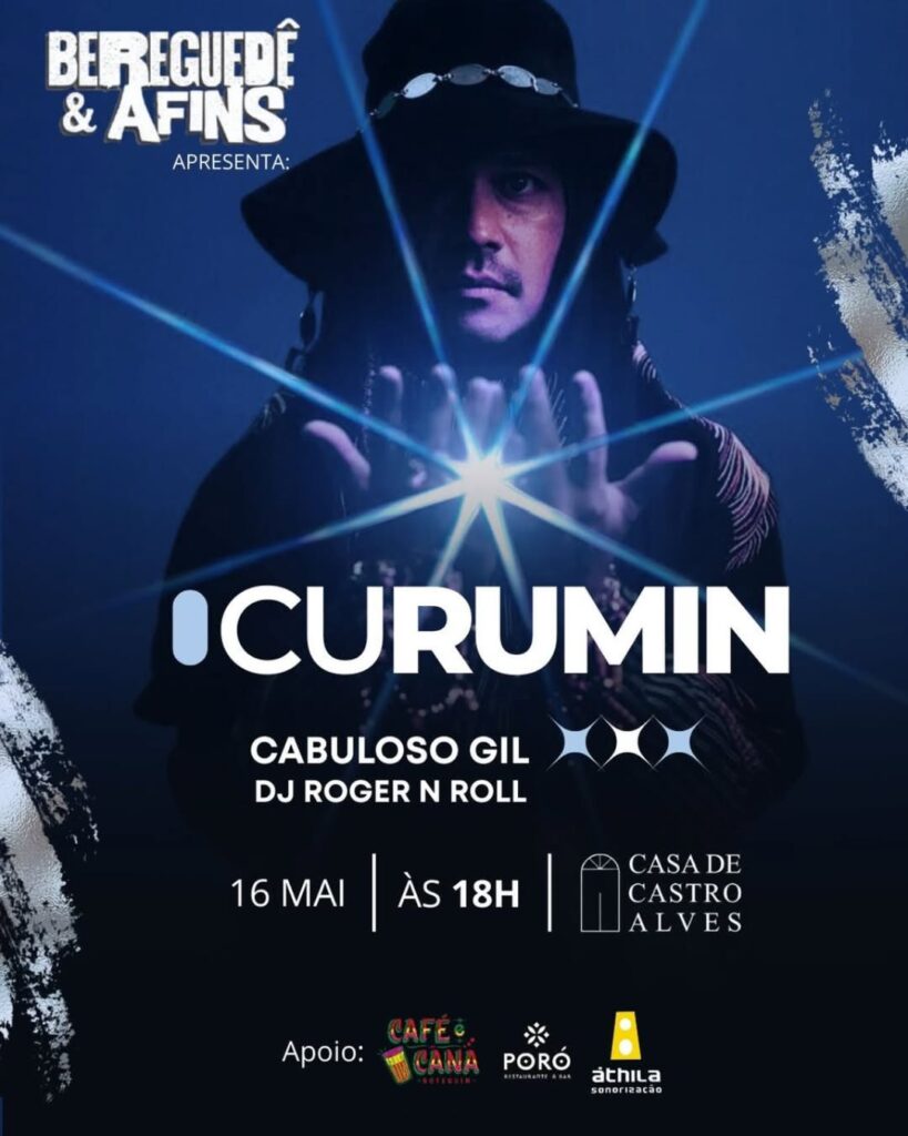Cartaz Oficial do Show de Curumin na Casa de Castro Alves